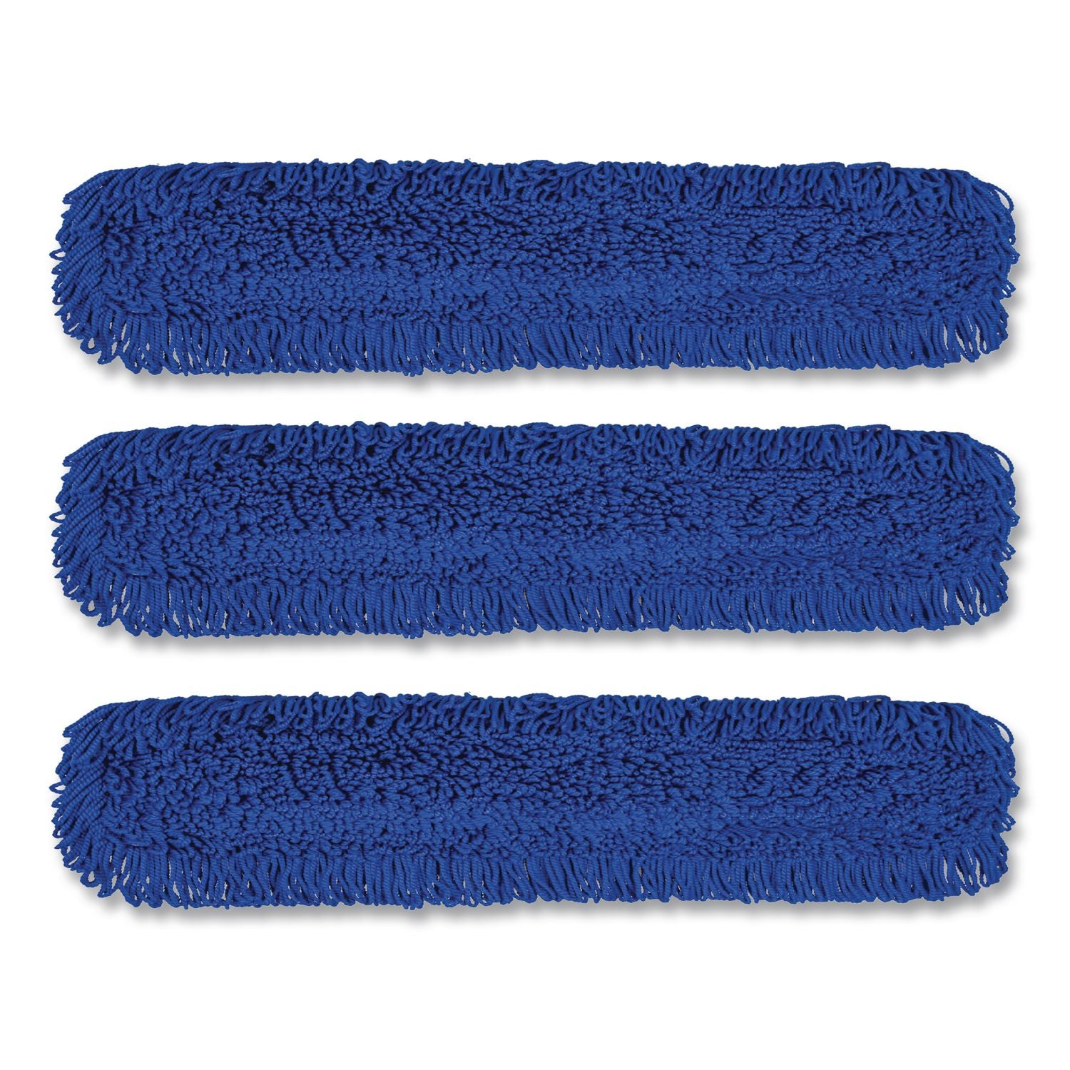 Microfiber Looped Dust Mop Pad Head, 48 X 5, Blue, 3/Pack