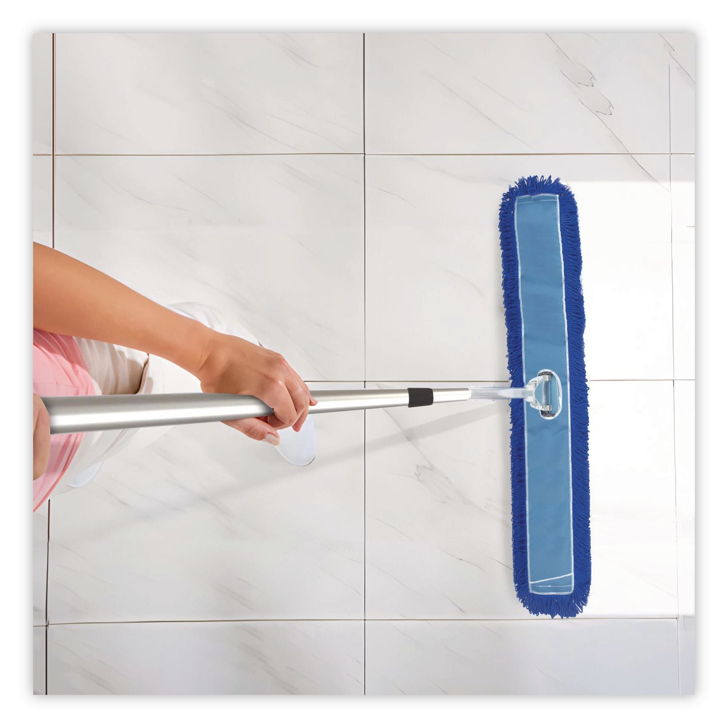 Microfiber Looped Dust Mop Pad Head, 60 X 5, Blue, 3/Pack