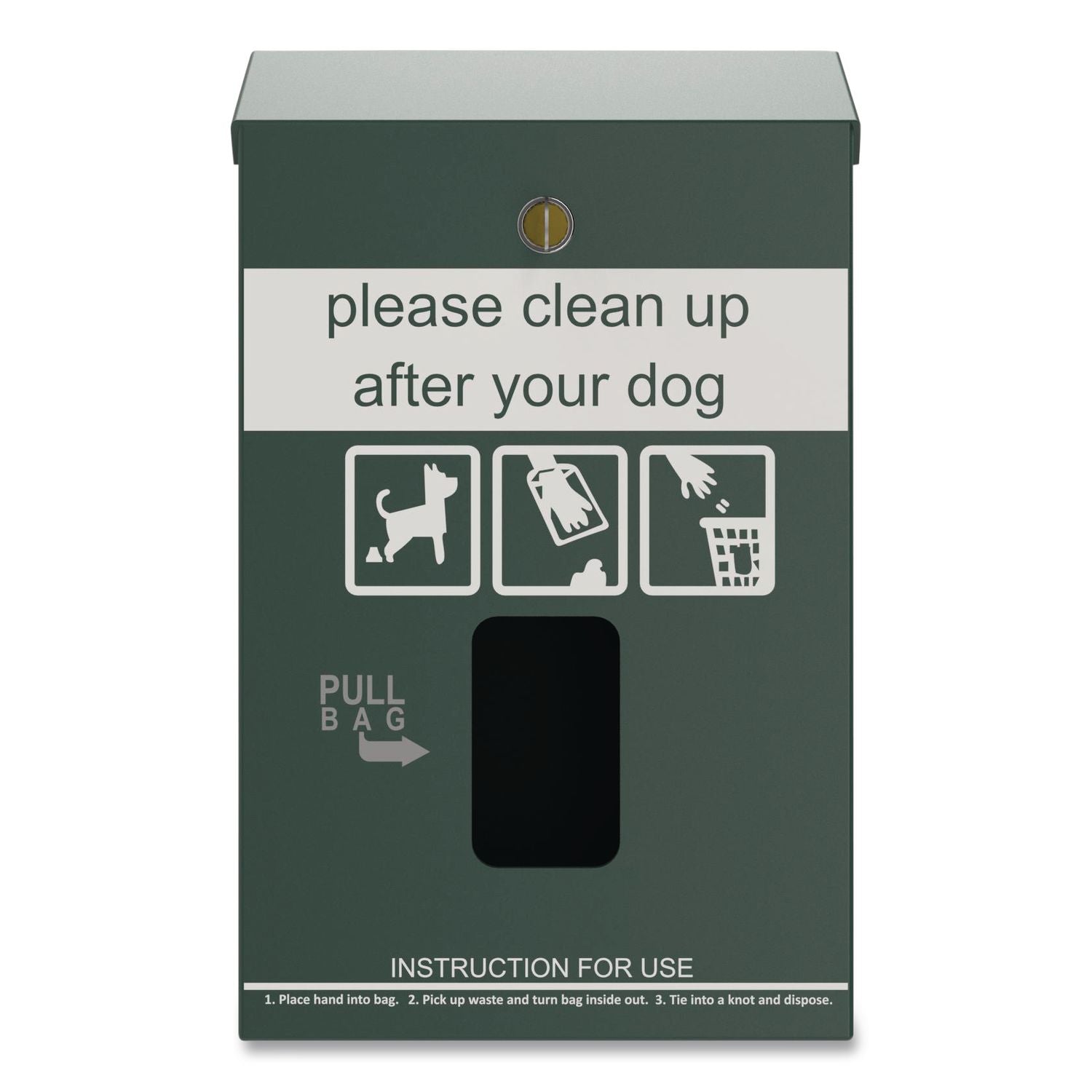 Wall-Mount Pet Waste Header Bag Dispenser, Green