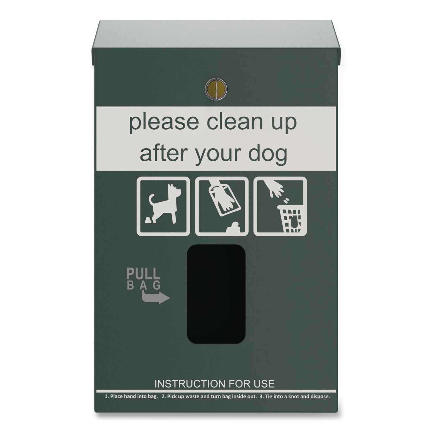 Wall-Mount Pet Waste Header Bag Dispenser, Green