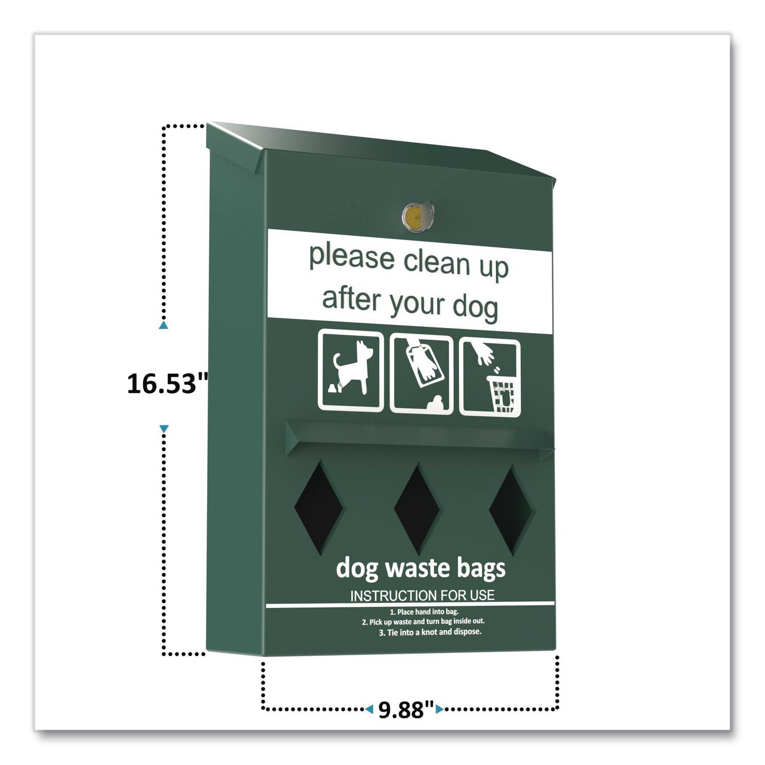Wall-Mount Pet Waste Roll Bag Dispenser