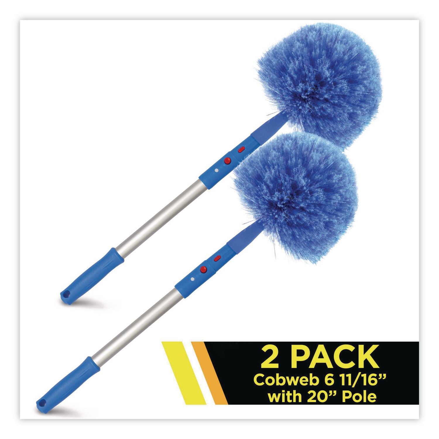 Cobweb/Corner Duster Brush With 20" Pole, 2/Kit
