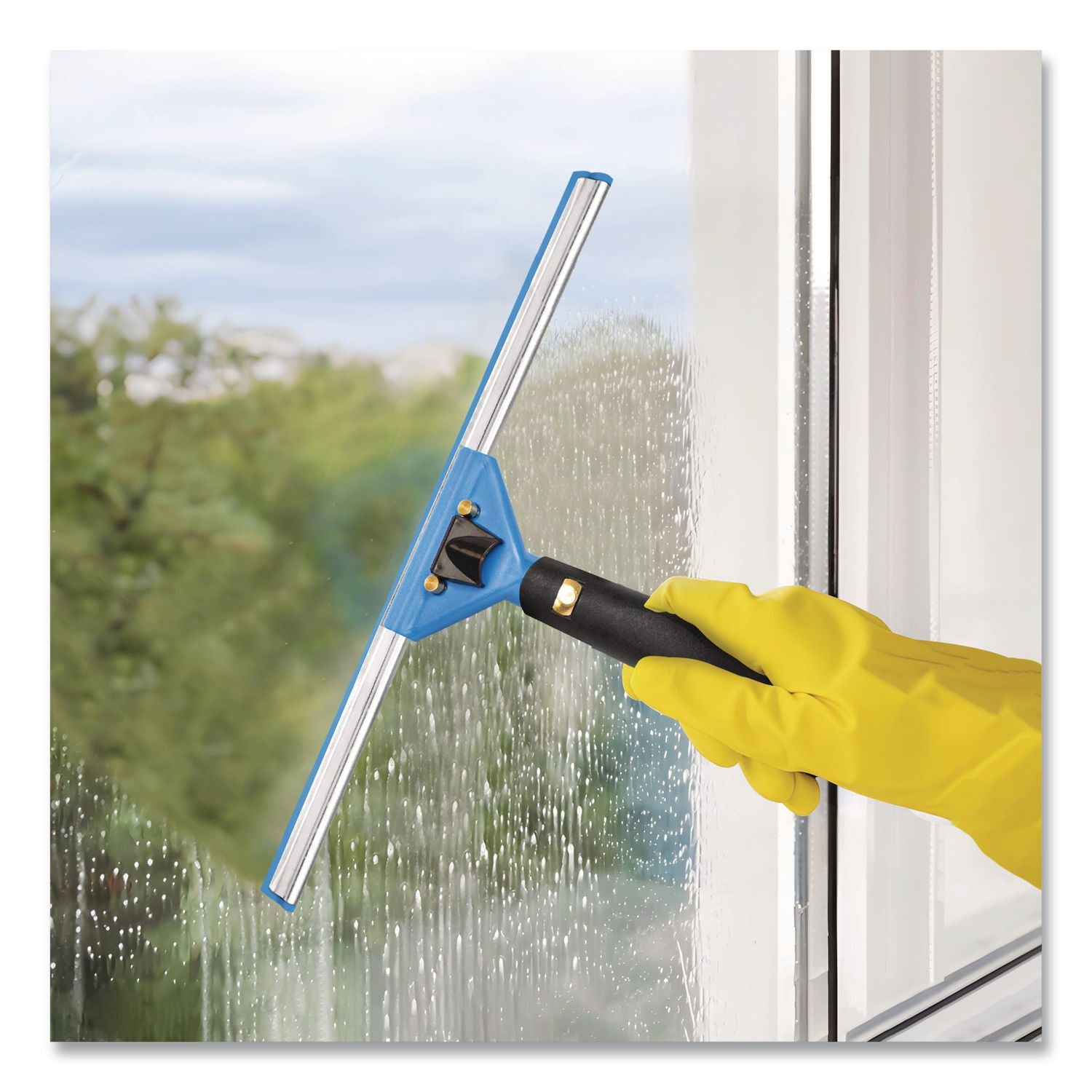Swivel Window Squeegee With Quick Release, 18" Wide Blade, 12/Carton