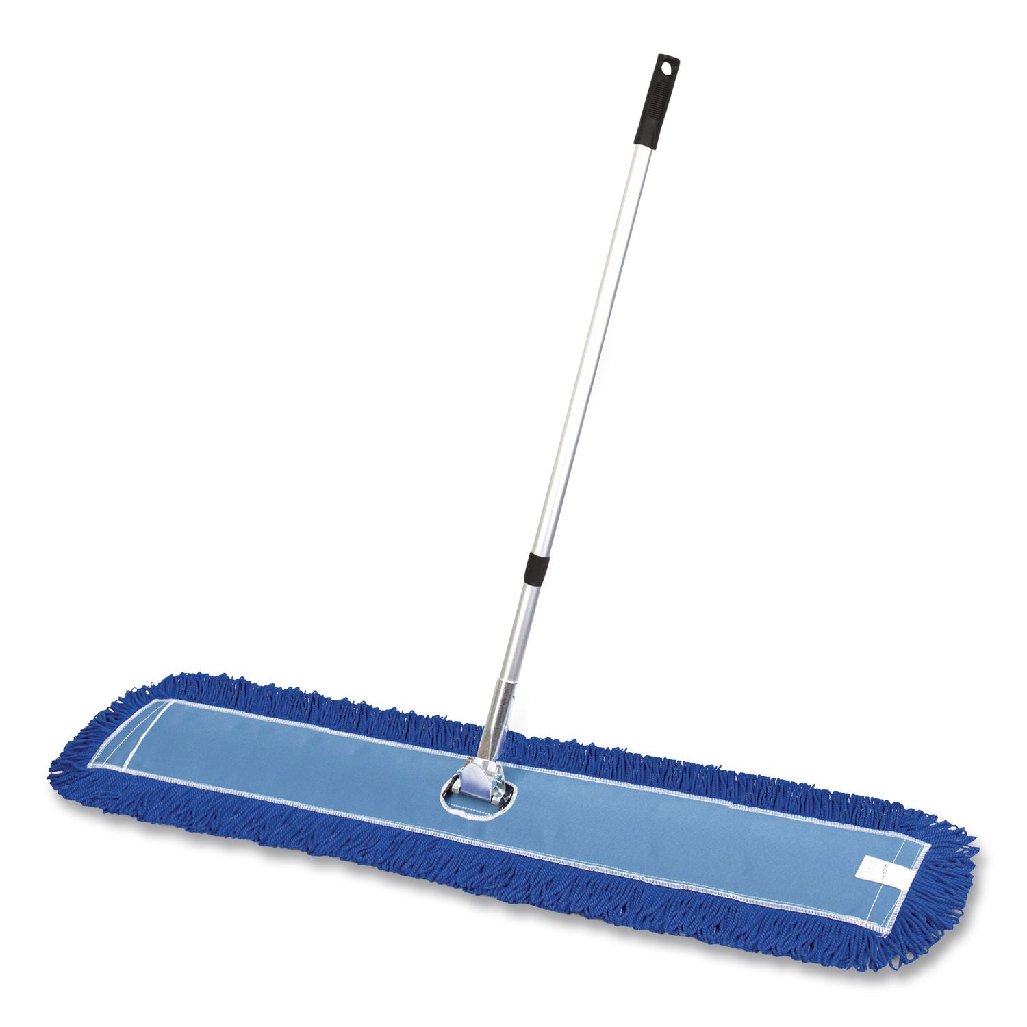 All-In-One Microfiber Dust Mop Set With Telescopic Handle, 60 X 5, Blue Microfiber Head, 40" To 72" Silver Aluminum Handle