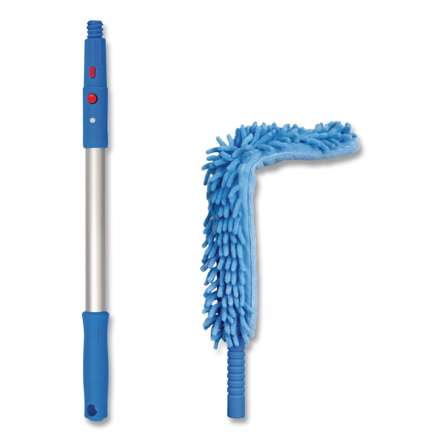 Flexible Wand Duster With Microfiber And Chenille Sleeve And 20" Pole, 2/Kit