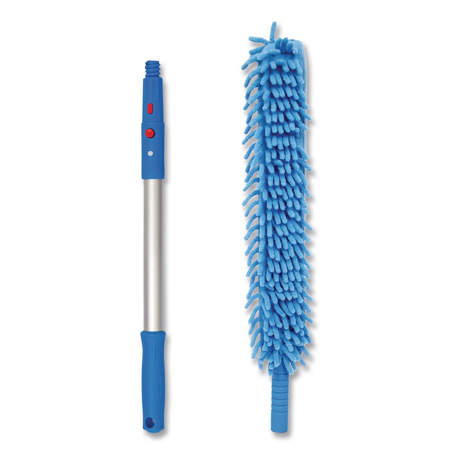 Flexible Wand Duster With Microfiber And Chenille Sleeve And 20" Pole, 3/Kit