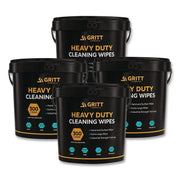 Heavy-Duty Cleaning Wipes, 10 X 12, Citrus, White, 300 Wipes/Bucket, 4 Buckets/Carton