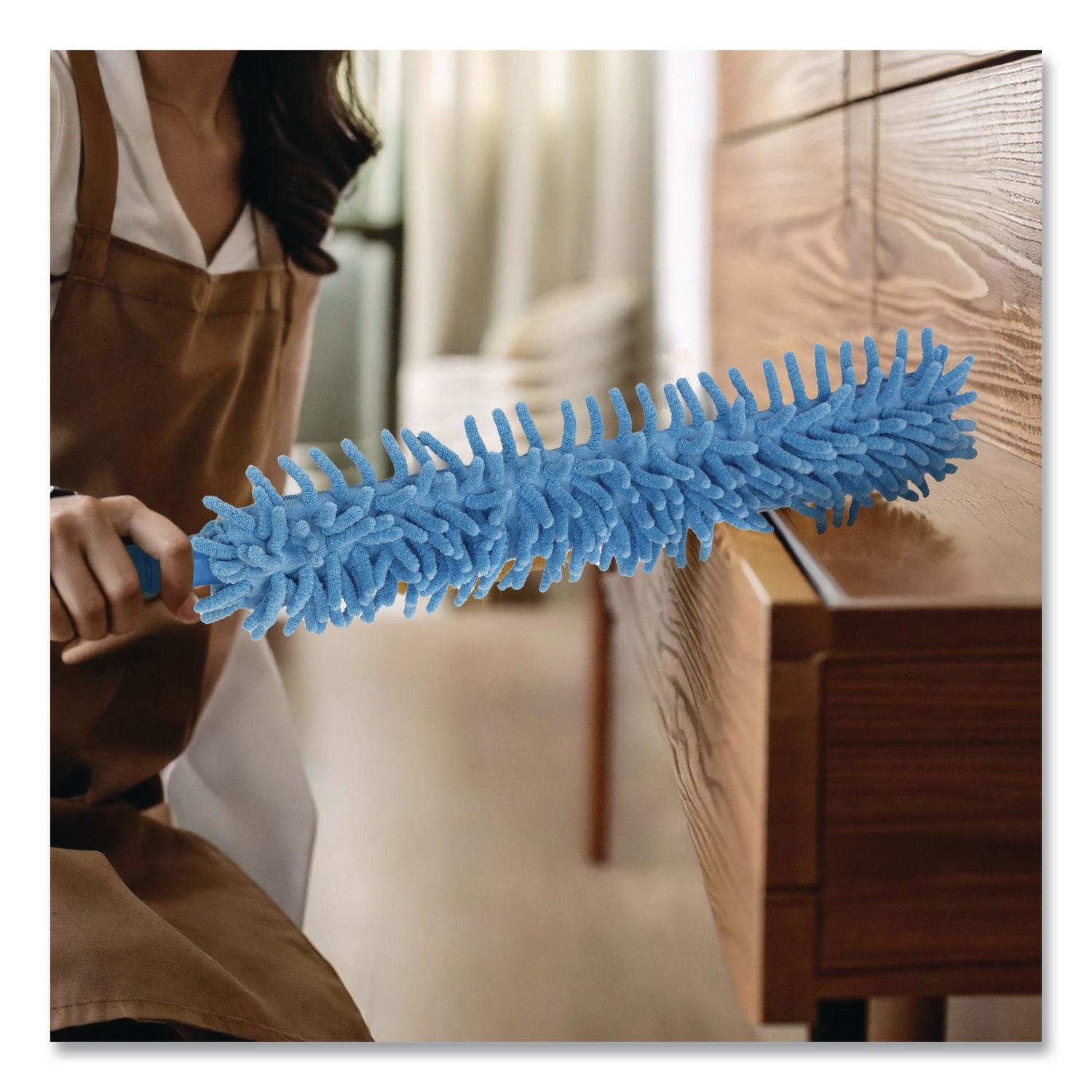 Flexible Wand Duster With Microfiber And Chenille Sleeve, 22" Length, 2/Pack