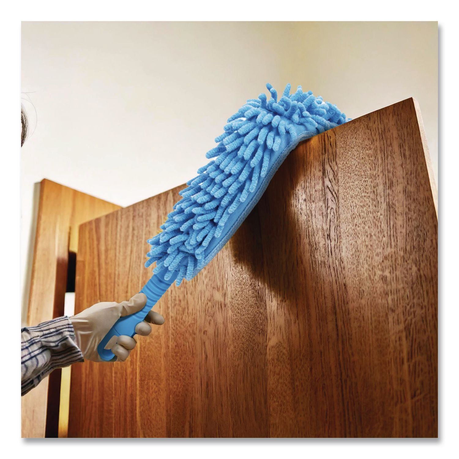 Flexible Wand Duster With Microfiber And Chenille Sleeve, 22" Length, 3/Pack