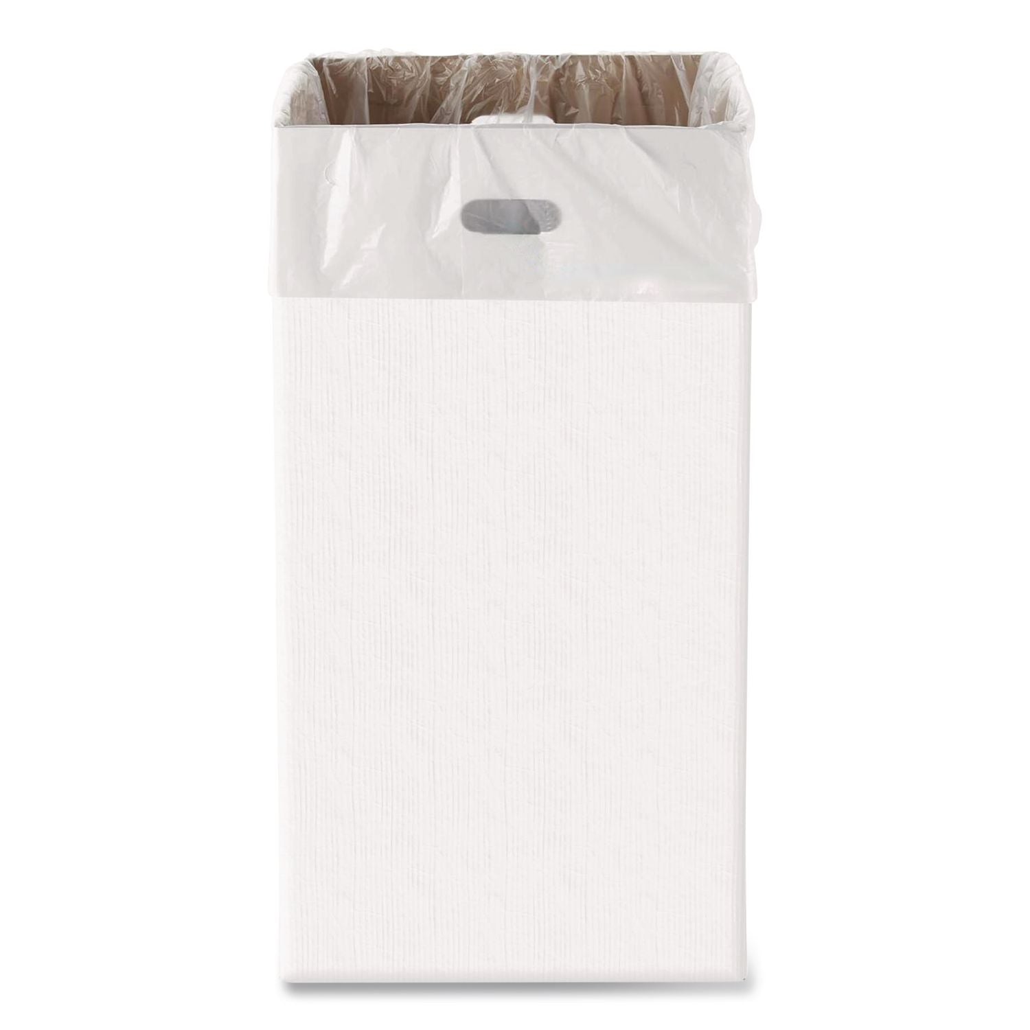 40 Gallon Corrugated Cardboard Trash Can And Recycling Container, White, 10/Carton