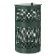 13 Gallon Heavy-Duty Outdoor Pet Waste Trash Can With Lid, Top Door, Green