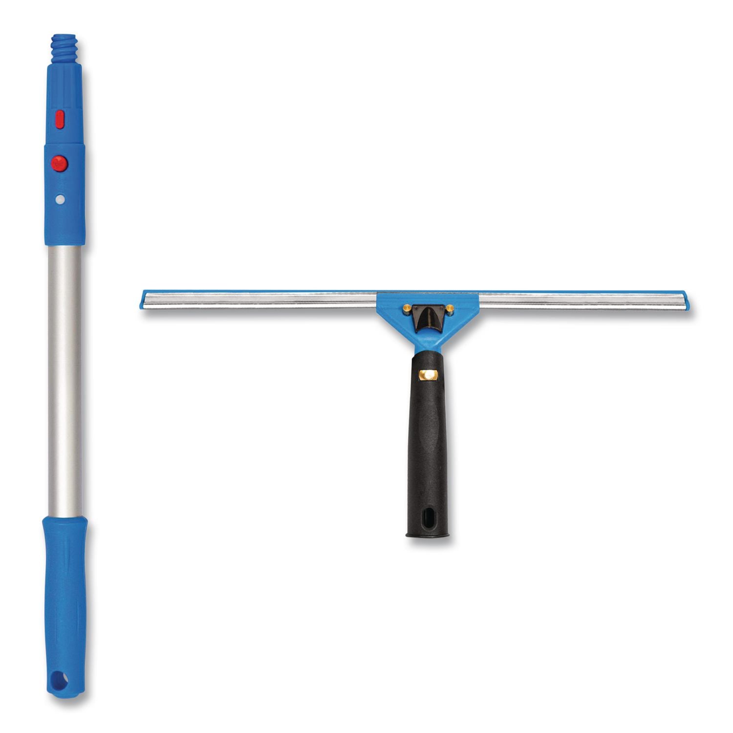 Pro Window Washing Kit With Swivel Window Squeegee And 20" Pole, 18" Wide Blade, 2/Kit