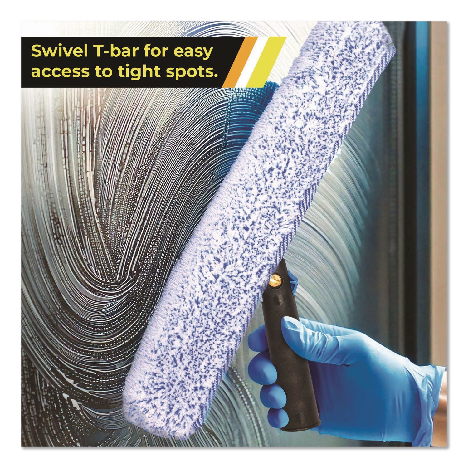 Heavy-Duty Swivel Window Washer, 14" Wide Blade, 12/Carton