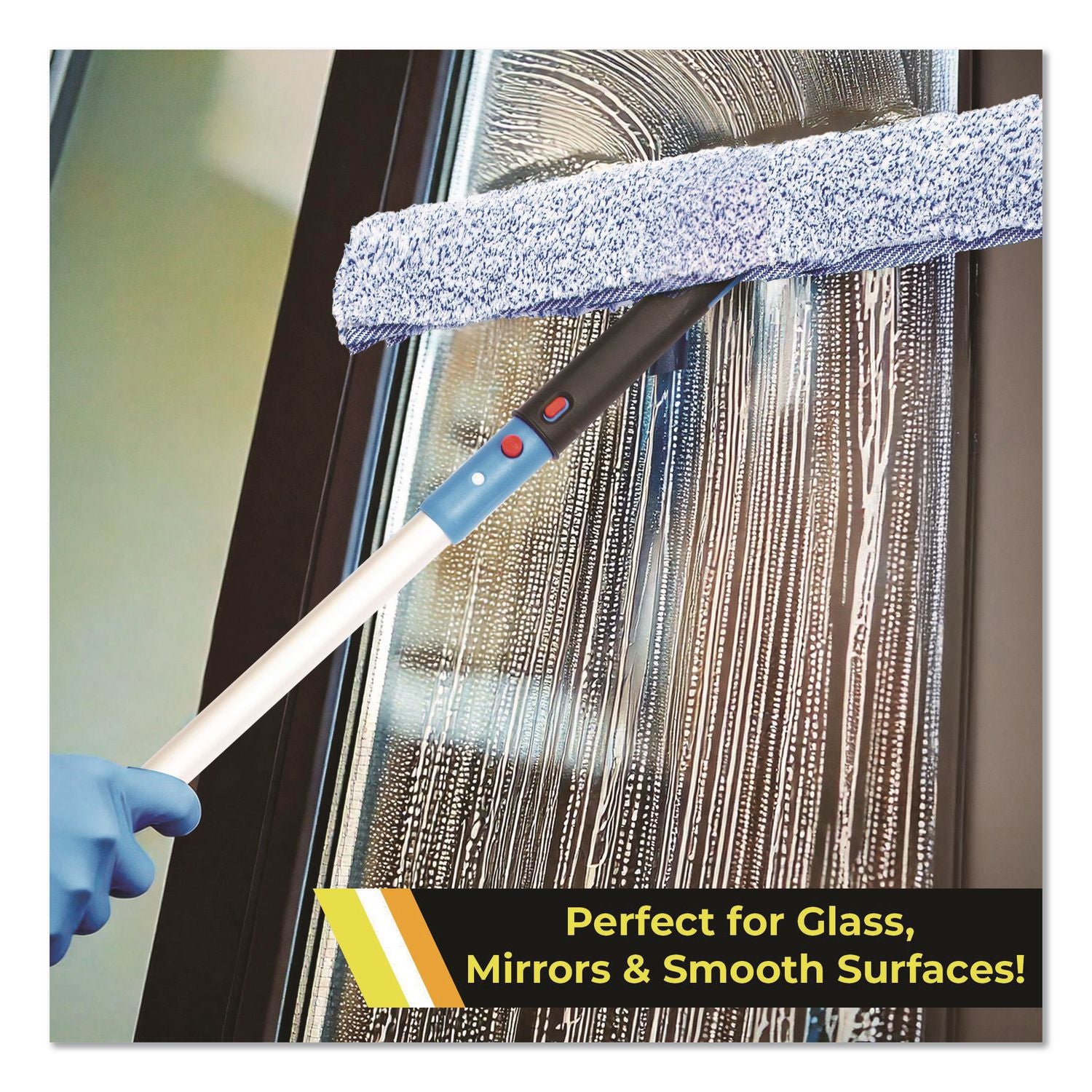 Heavy-Duty Swivel Window Washer, 14" Wide Blade, 12/Carton