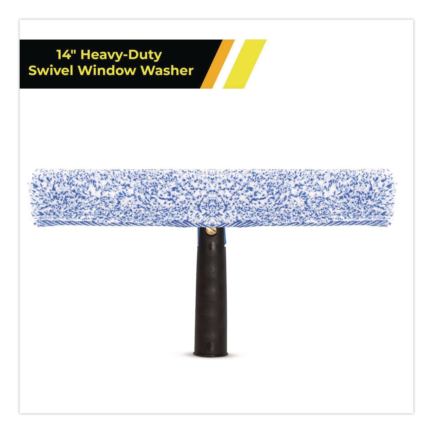 Heavy-Duty Swivel Window Washer, 14" Wide Blade, 12/Carton