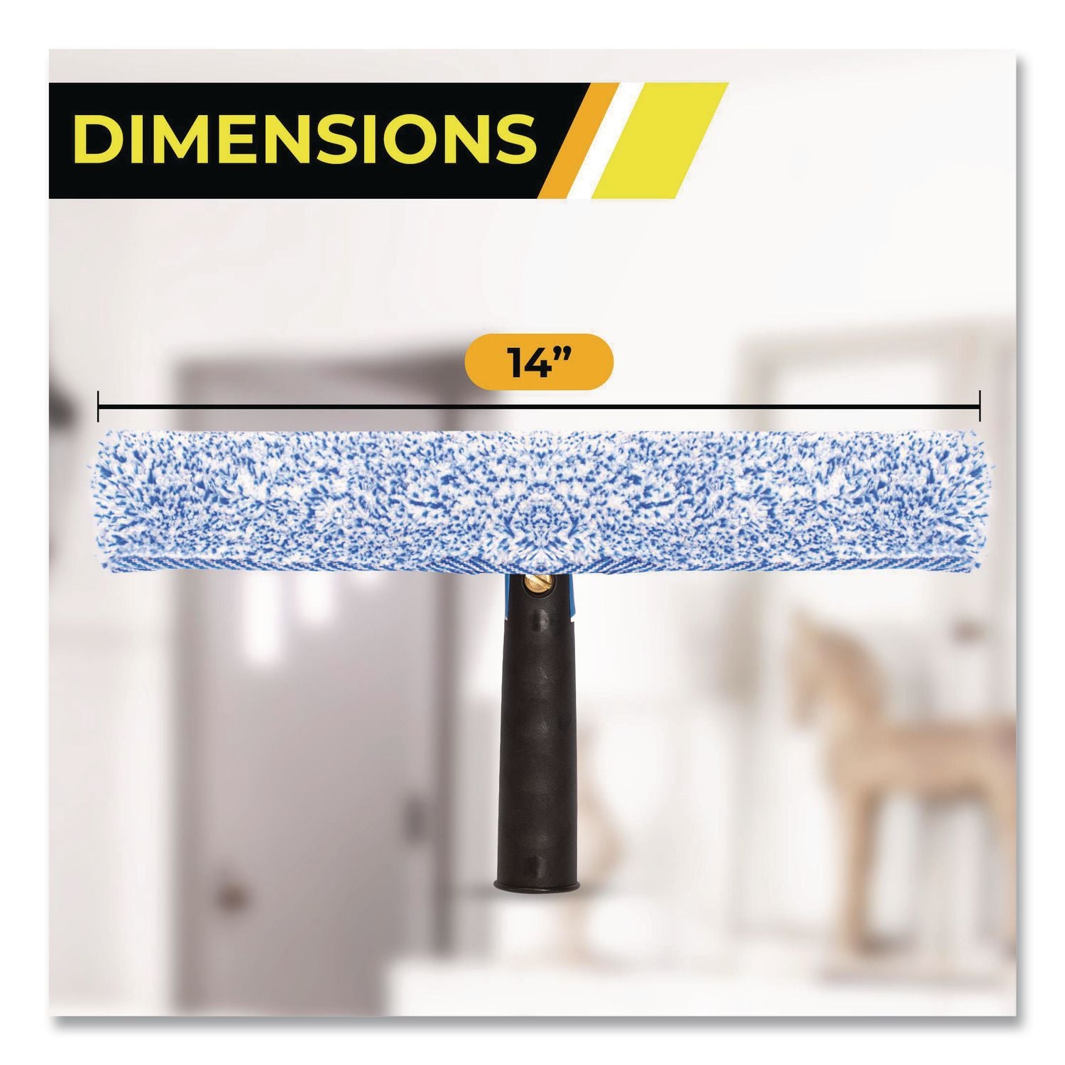 Swivel Window Washing Kit With Squeegee And Washer, 14" Wide
