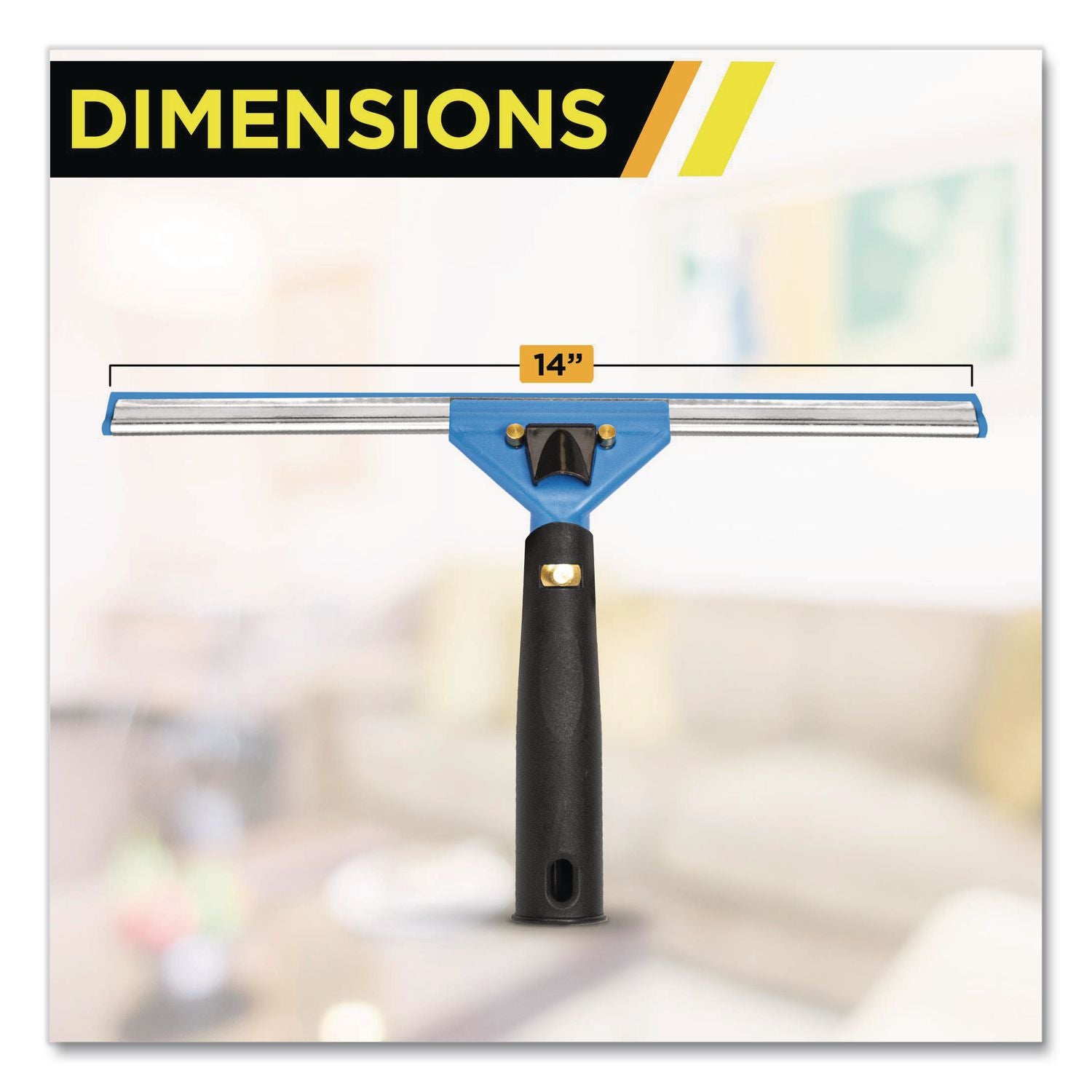 Swivel Window Washing Kit With Squeegee And Washer, 14" Wide, 3/Kit