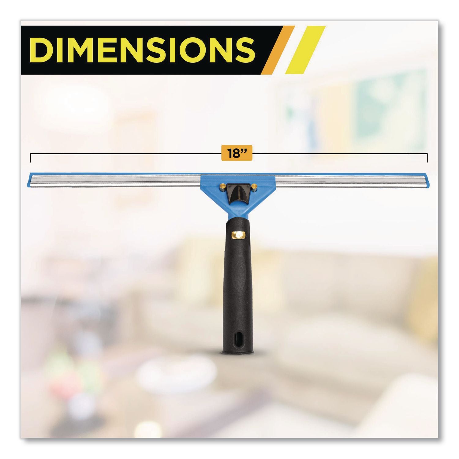 Swivel Window Washing Kit With Squeegee And Washer, 18" Wide, 3/Kit