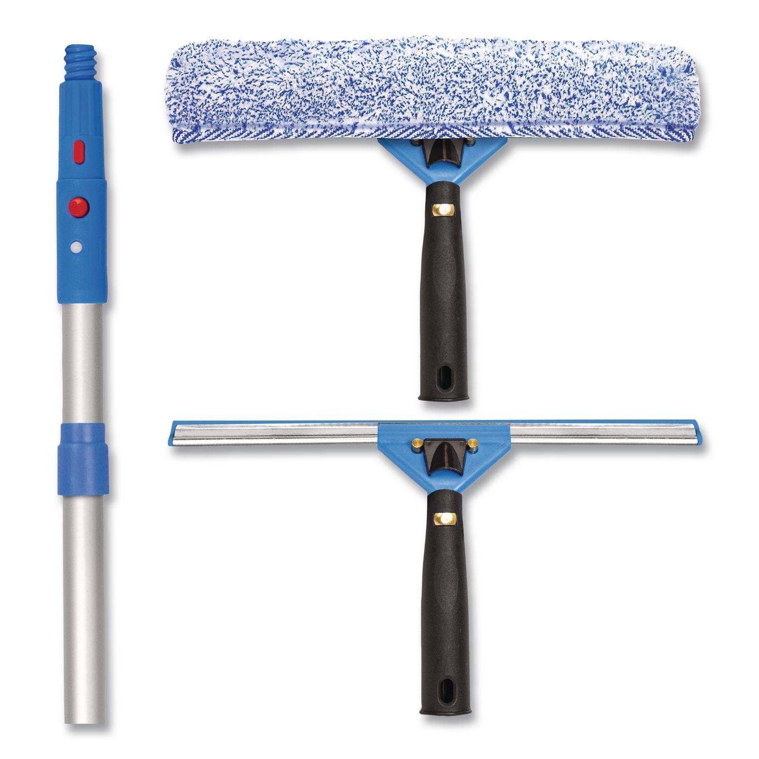 Pro Window Washing Kit With Squeegee, Washer And 6 Ft Telescopic Pole, 14" Wide, 3/Kit
