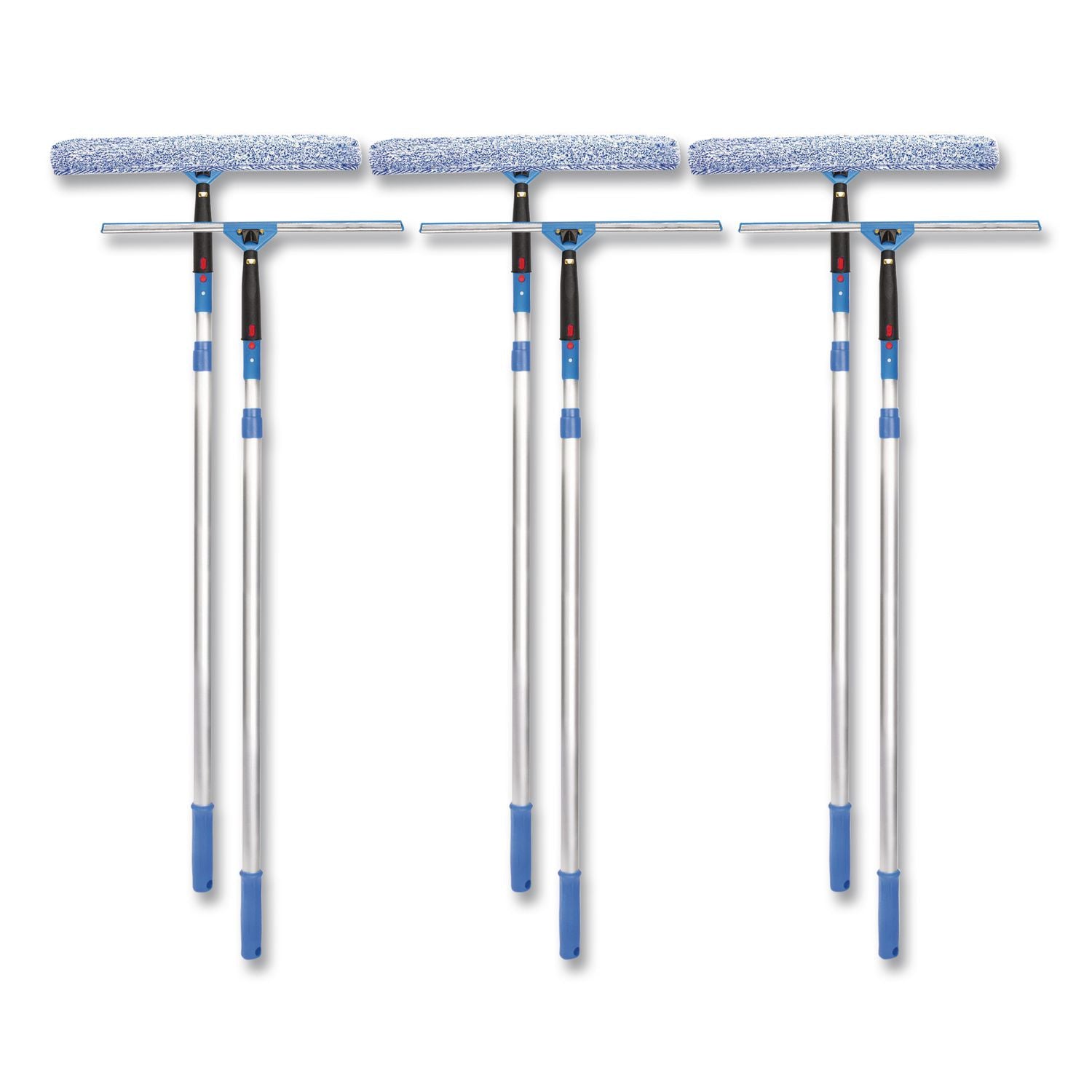 Pro Window Washing Kit With Squeegee, Washer And 6 Ft Telescopic Pole, 18" Wide Blade, 3/Kit