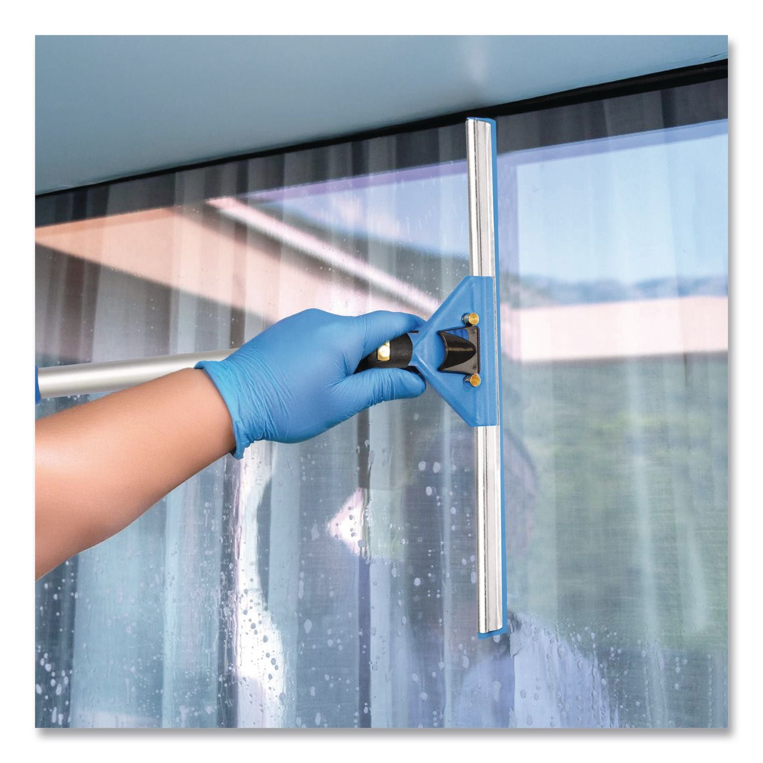 Pro Window Washing Kit With Squeegee, Washer And 20" Pole, 14" Blade Width, 3/Kit