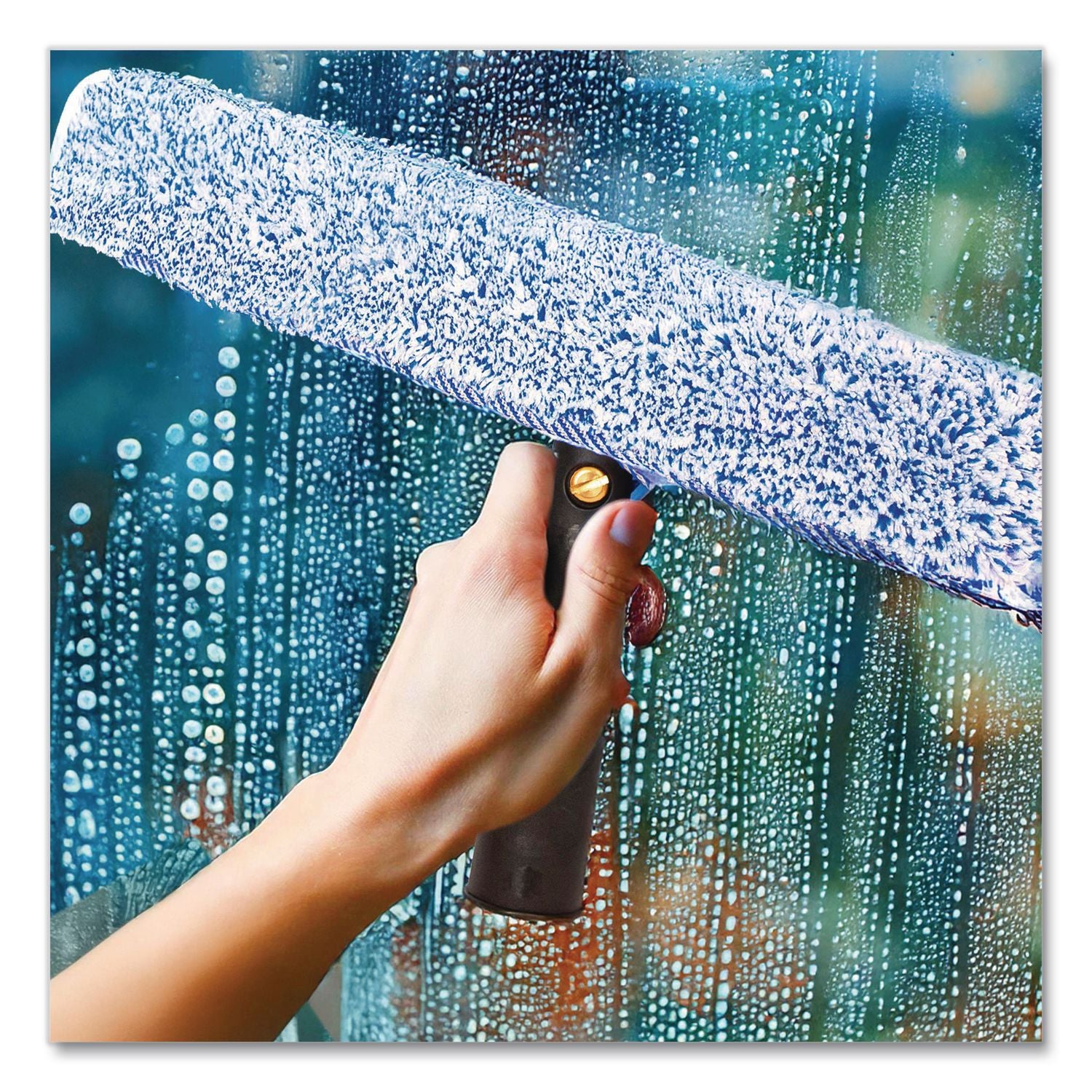 Pro Window Washing Kit With Squeegee, Washer And 20" Pole, 18" Blade Width, 2/Kit