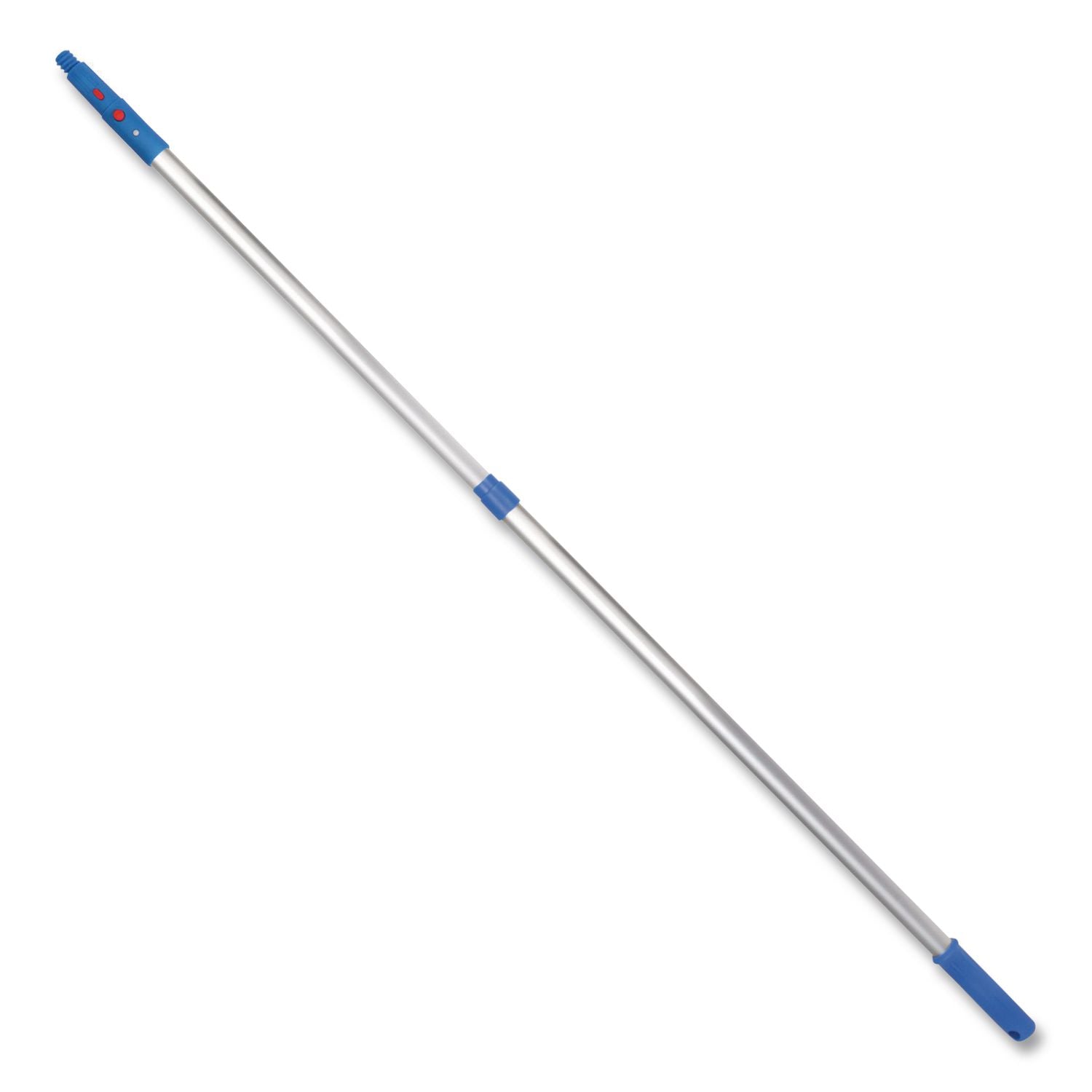 6 Ft Telescopic Aluminum Extension Pole With Click/Lock Adapter Cone, 3.5 Ft To 6 Ft, Blue/Silver, 3/Pack