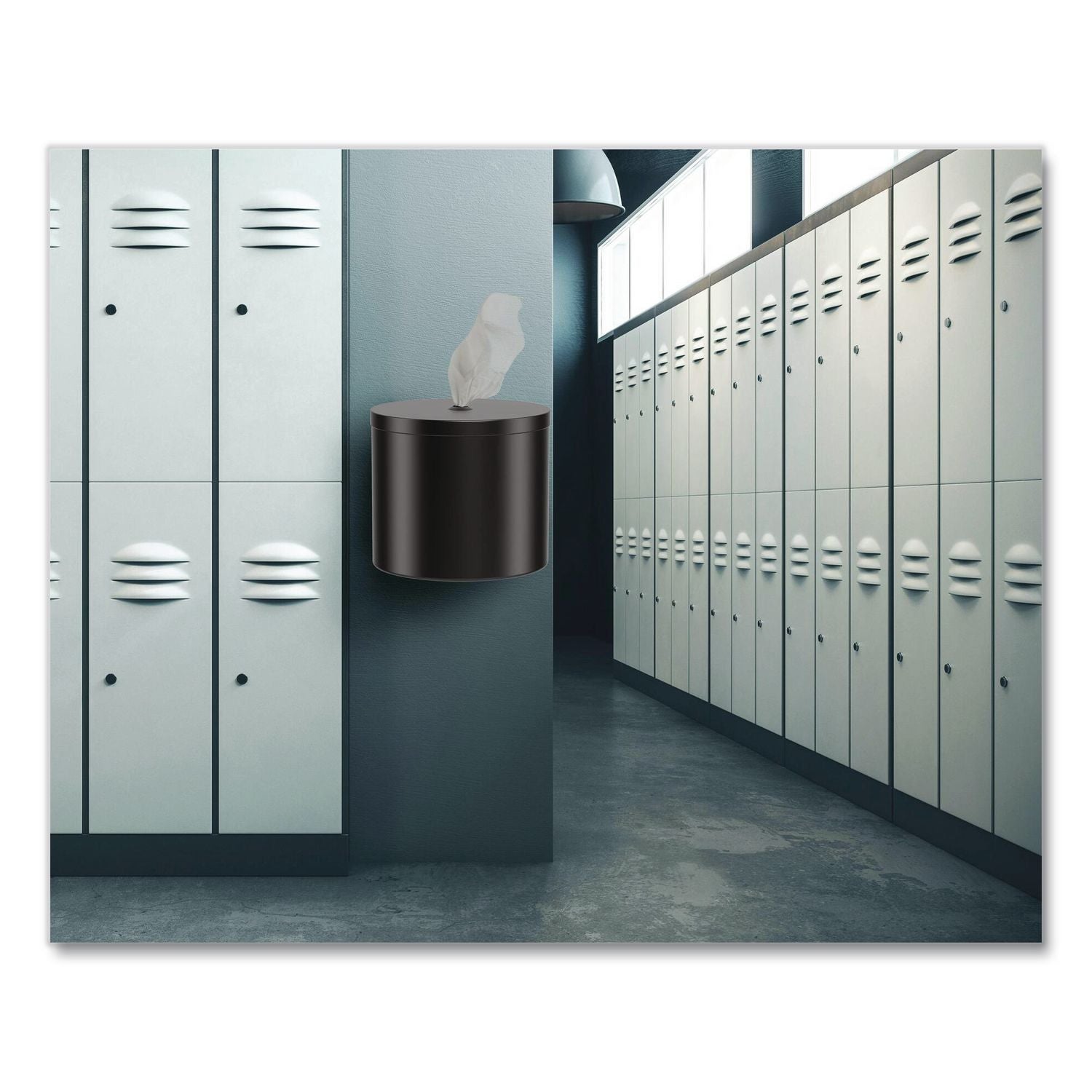 Stainless Steel Wall Mount Wet Wipe Dispenser, 9.7" X 9.7" X 9.8", Black
