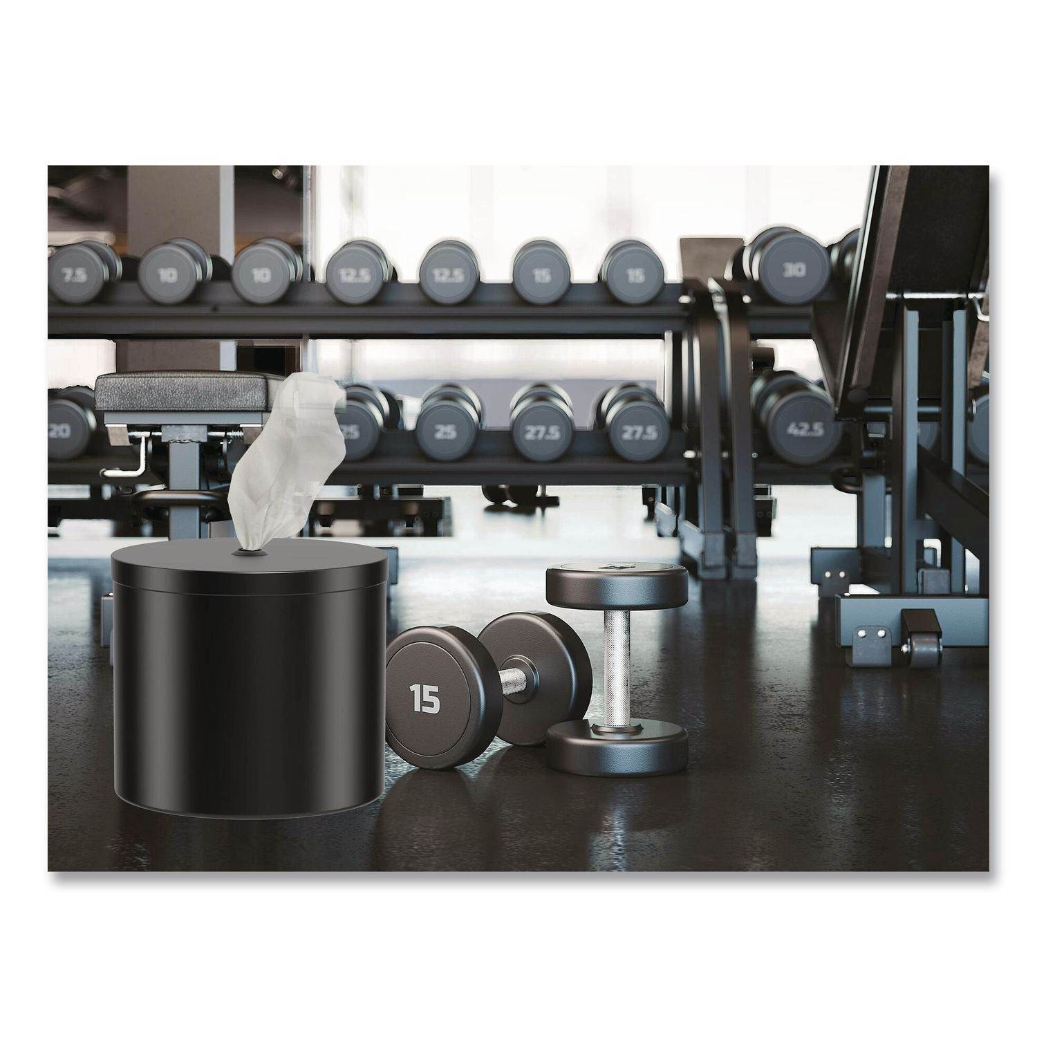Stainless Steel Wall Mount Wet Wipe Dispenser, 9.7" X 9.7" X 9.8", Black