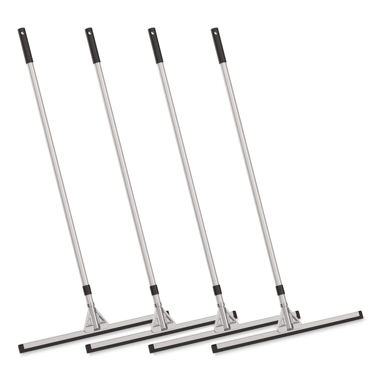 Double Neoprene Foam Floor Squeegee With 72" Aluminum Telescopic Handle, 30" Wide Blade, 4/Kit