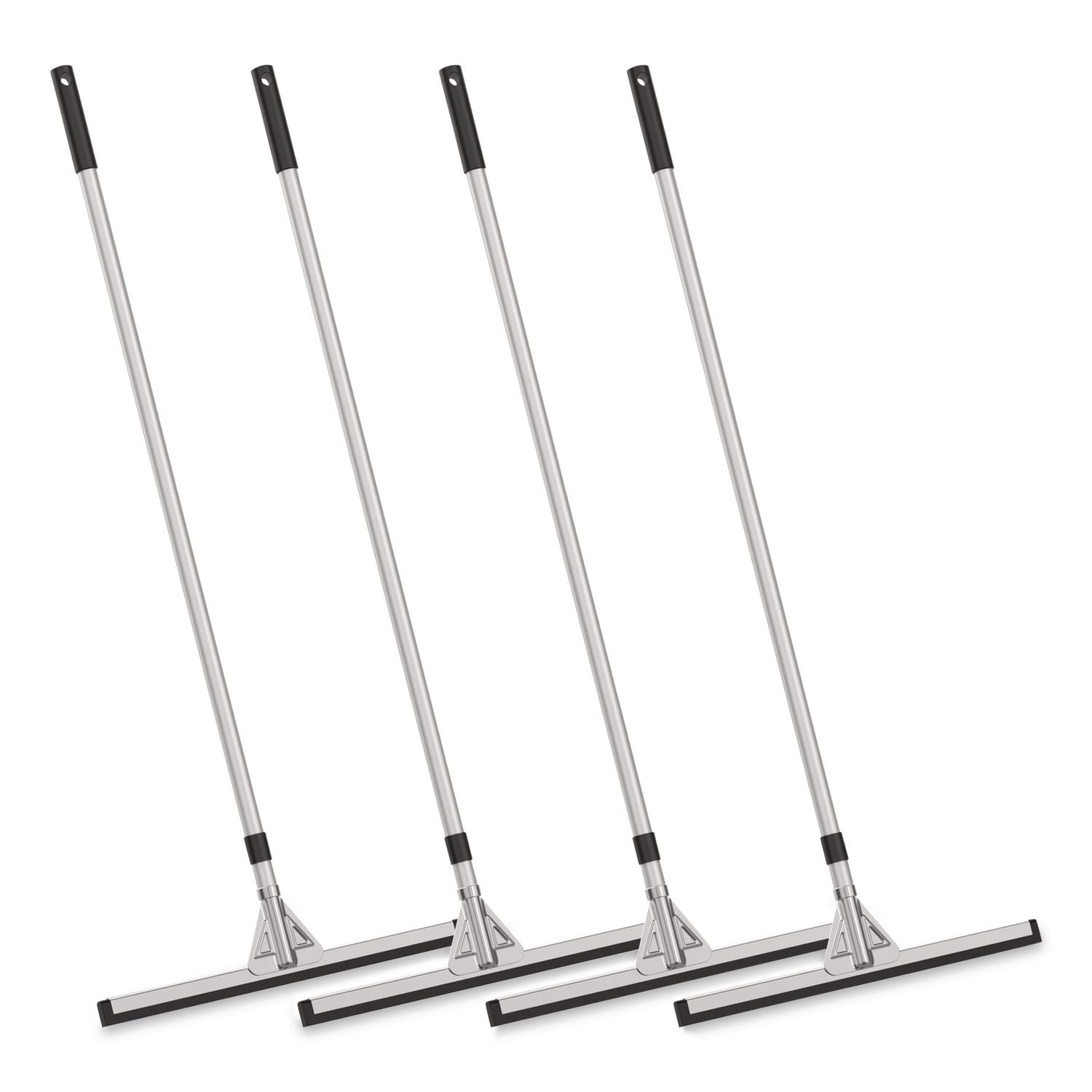 Double Neoprene Foam Floor Squeegee With 72" Aluminum Telescopic Handle, 22" Wide Blade, 4/Kit