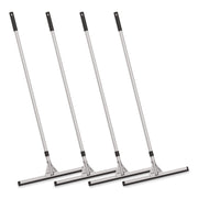 Double Neoprene Foam Floor Squeegee With 72" Aluminum Telescopic Handle, 22" Wide Blade, 4/Kit