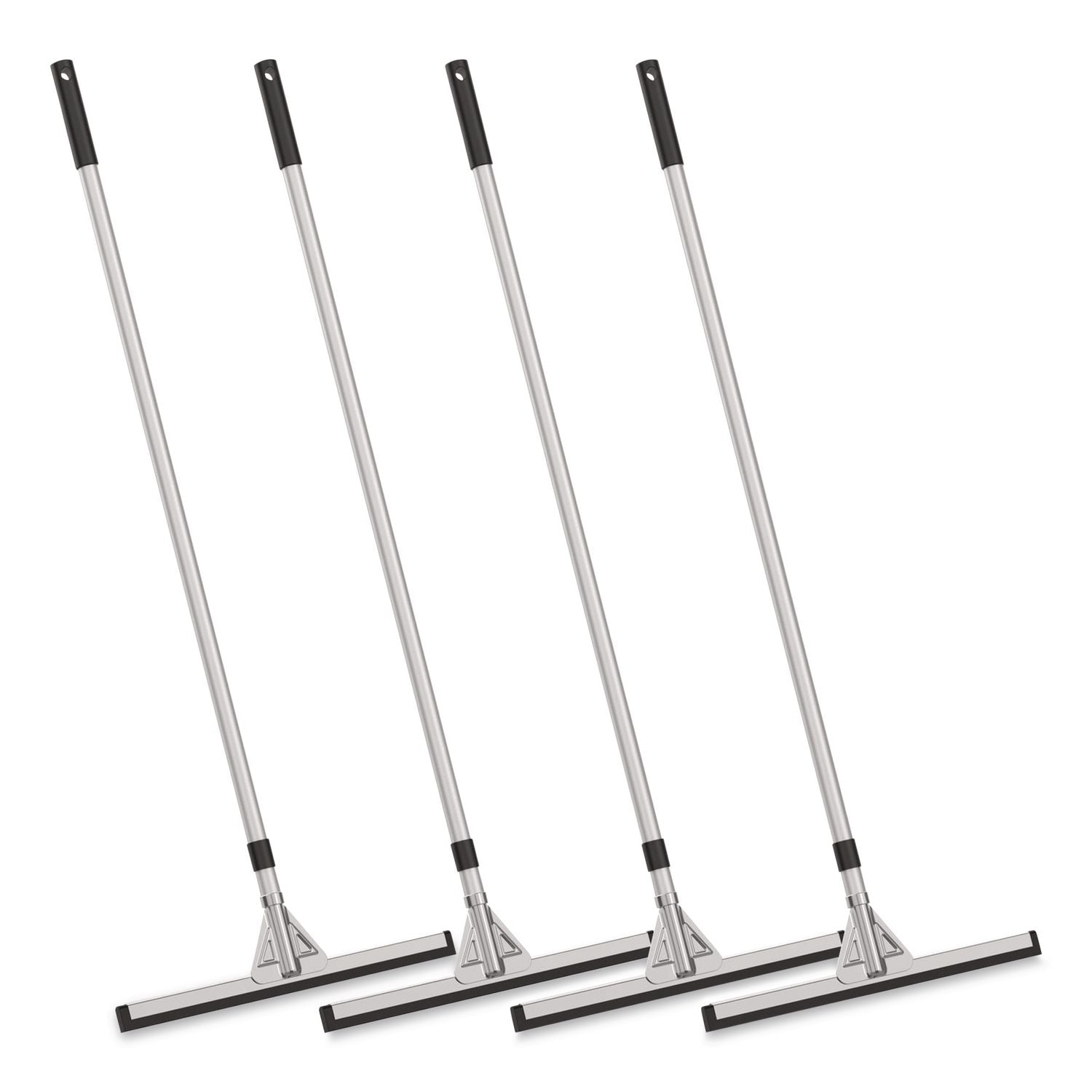 Double Neoprene Foam Floor Squeegee With 72" Aluminum Telescopic Handle, 18" Wide Blade, 4/Kit