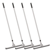 Double Neoprene Foam Floor Squeegee With 72" Aluminum Telescopic Handle, 18" Wide Blade, 4/Kit