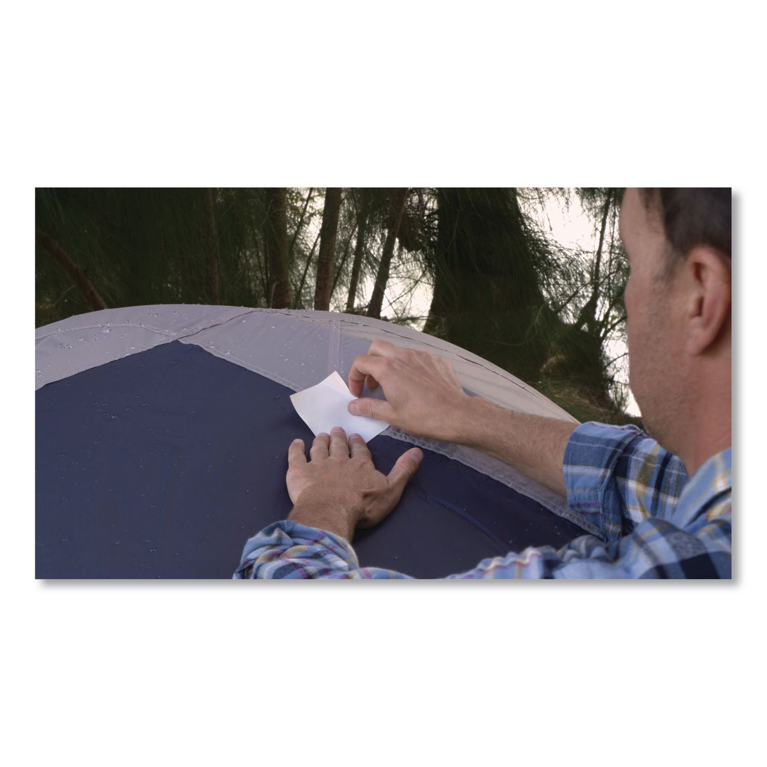Flex Tape Strong Rubberized Waterproof Tape, 39 Mils Thick, 4" X 3", White, 2 Patches/Pack, 24/Carton