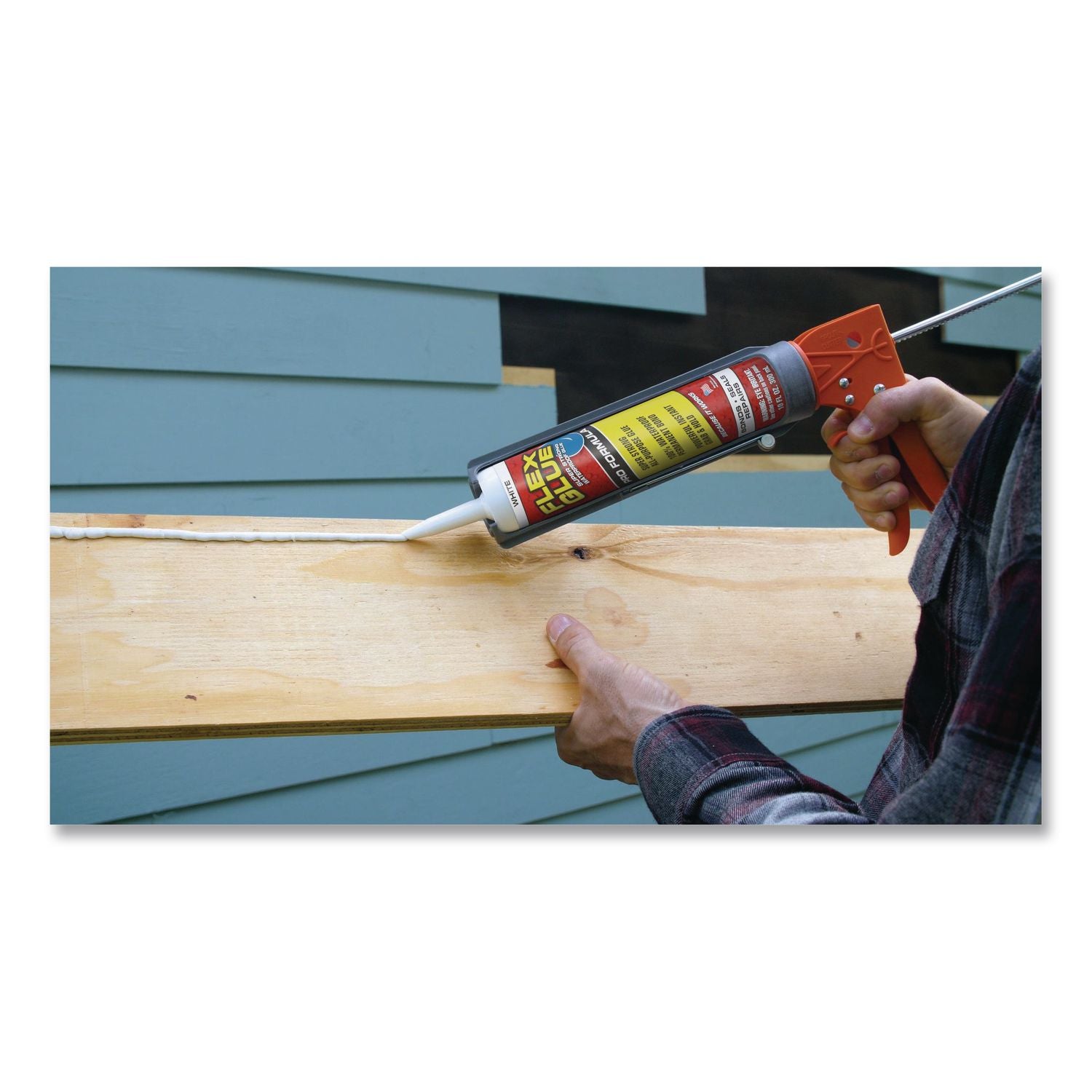 Flex Glue Super Strong Waterproof Glue, 10 Oz, Dries White, 6/Carton