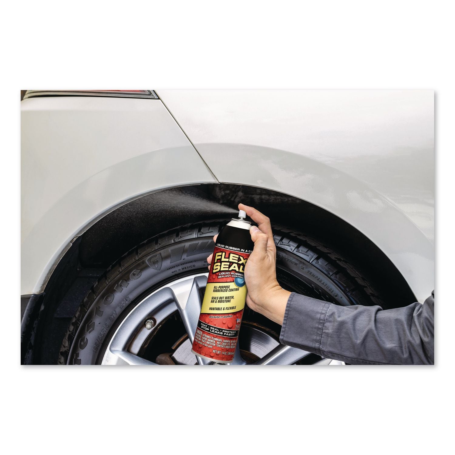 Flex Seal Liquid Rubber Sealant Coating Aerosol, 14 Oz Aerosol Can, Dries Red, 6/Carton