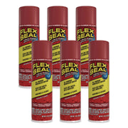 Flex Seal Liquid Rubber Sealant Coating Aerosol, 14 Oz Aerosol Can, Dries Red, 6/Carton