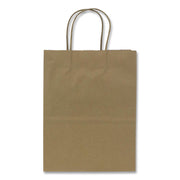 Paper Shopping Bag, Rope Handles, Small Size, 8.1 X 4.5 X 10.6, Kraft, 250/Carton