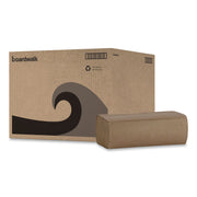Folded Paper Towels, 1-Ply, 9 X 9.5, Kraft, 250/Pack, 16 Packs/Carton