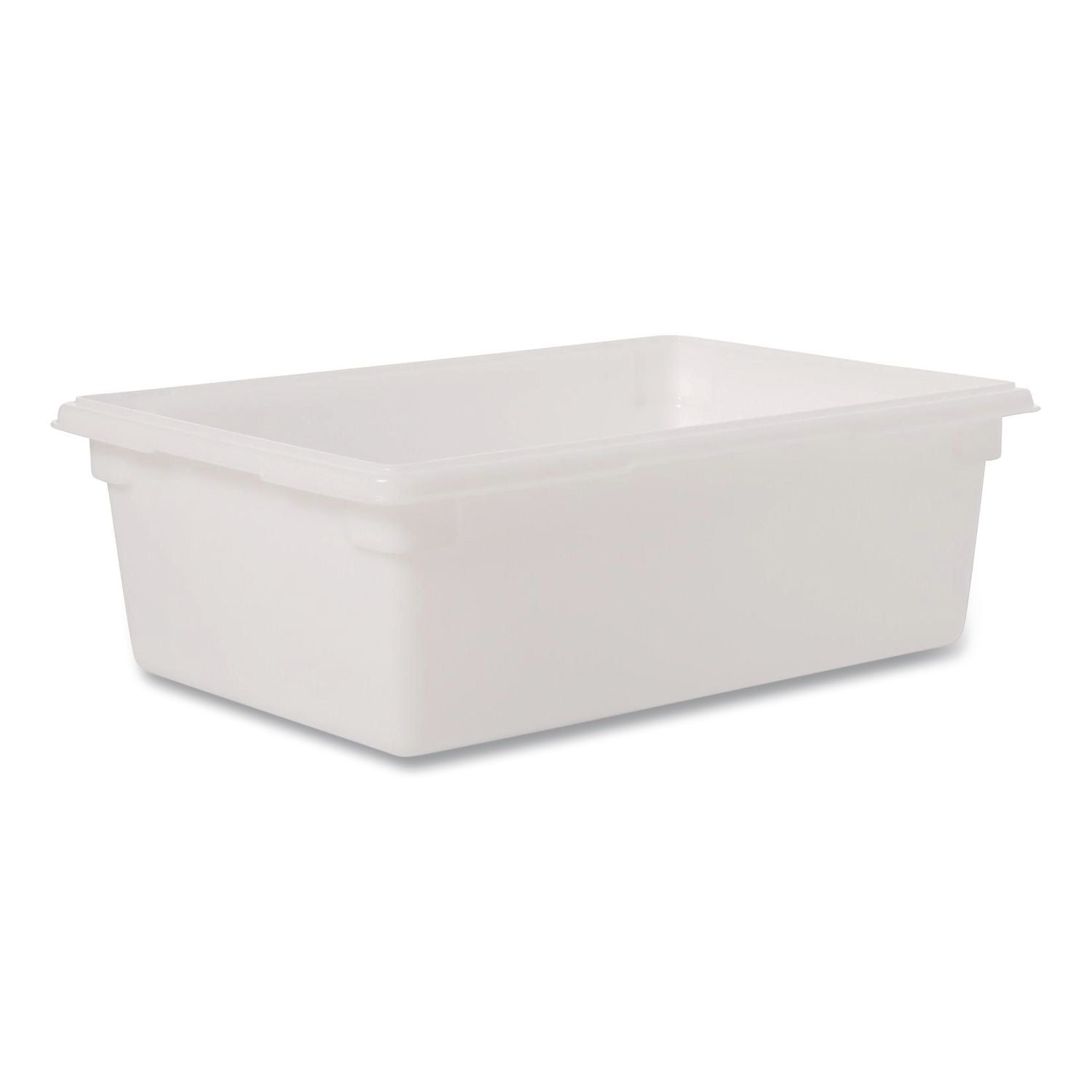Food/Tote Boxes, 12.5 Gal, 18 X 9 X 9, Plastic, White