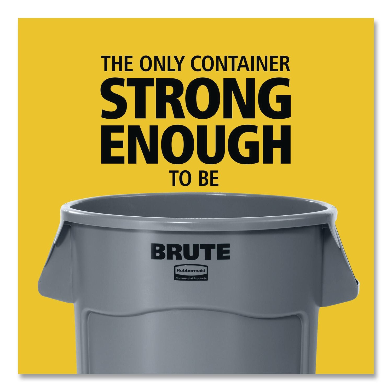 Vented Round BRUTE Container, 10 Gal, Resin, Black