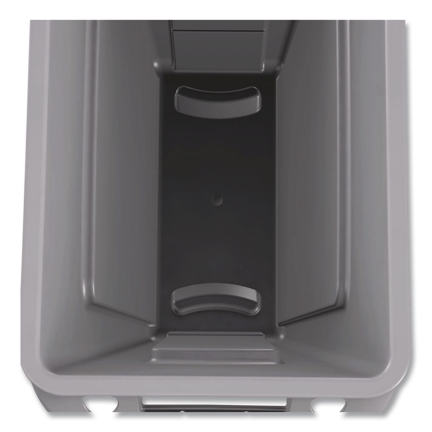 Slim Jim Waste Container, 16 Gal, Resin, Dark Green