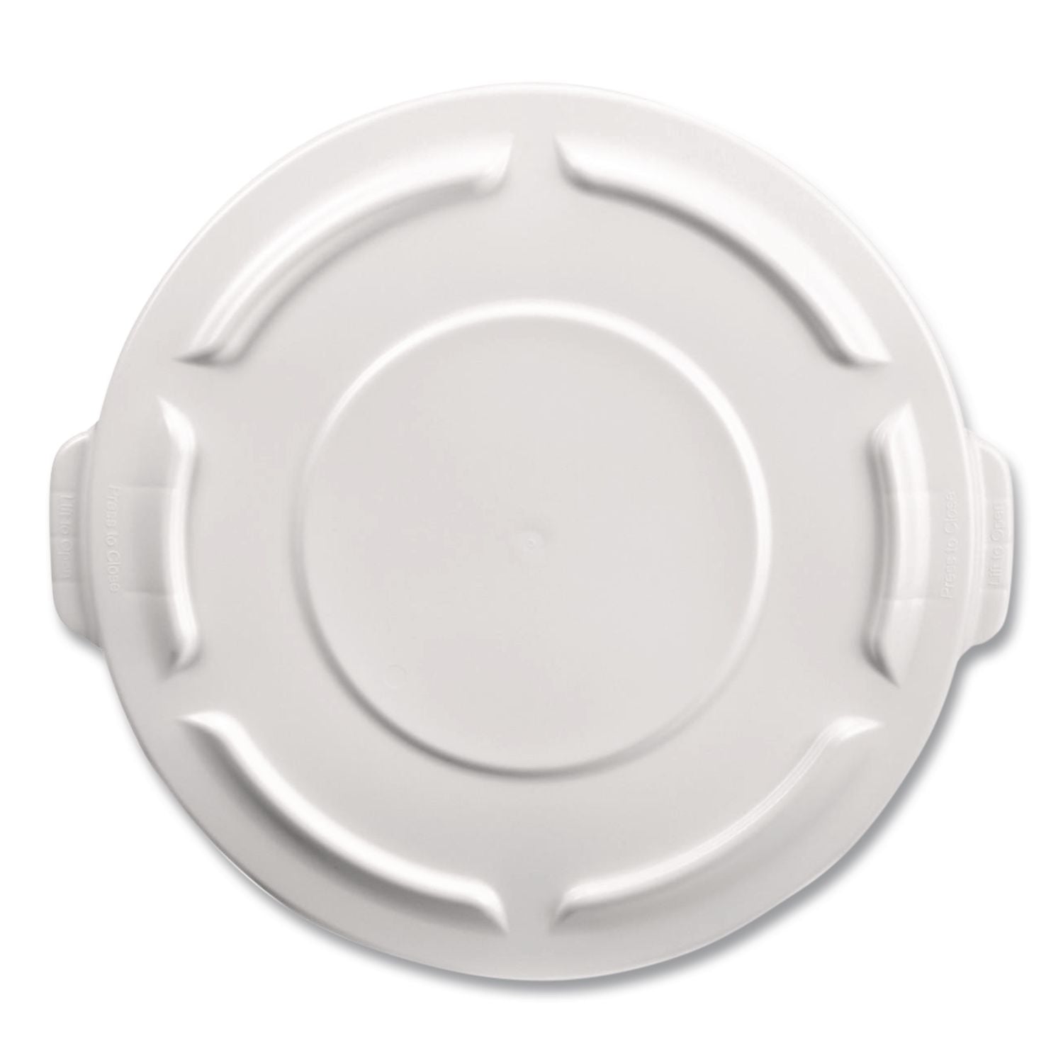 BRUTE Self-Draining Flat Top Lids, 19.88" Diameter X 1.8"H, White