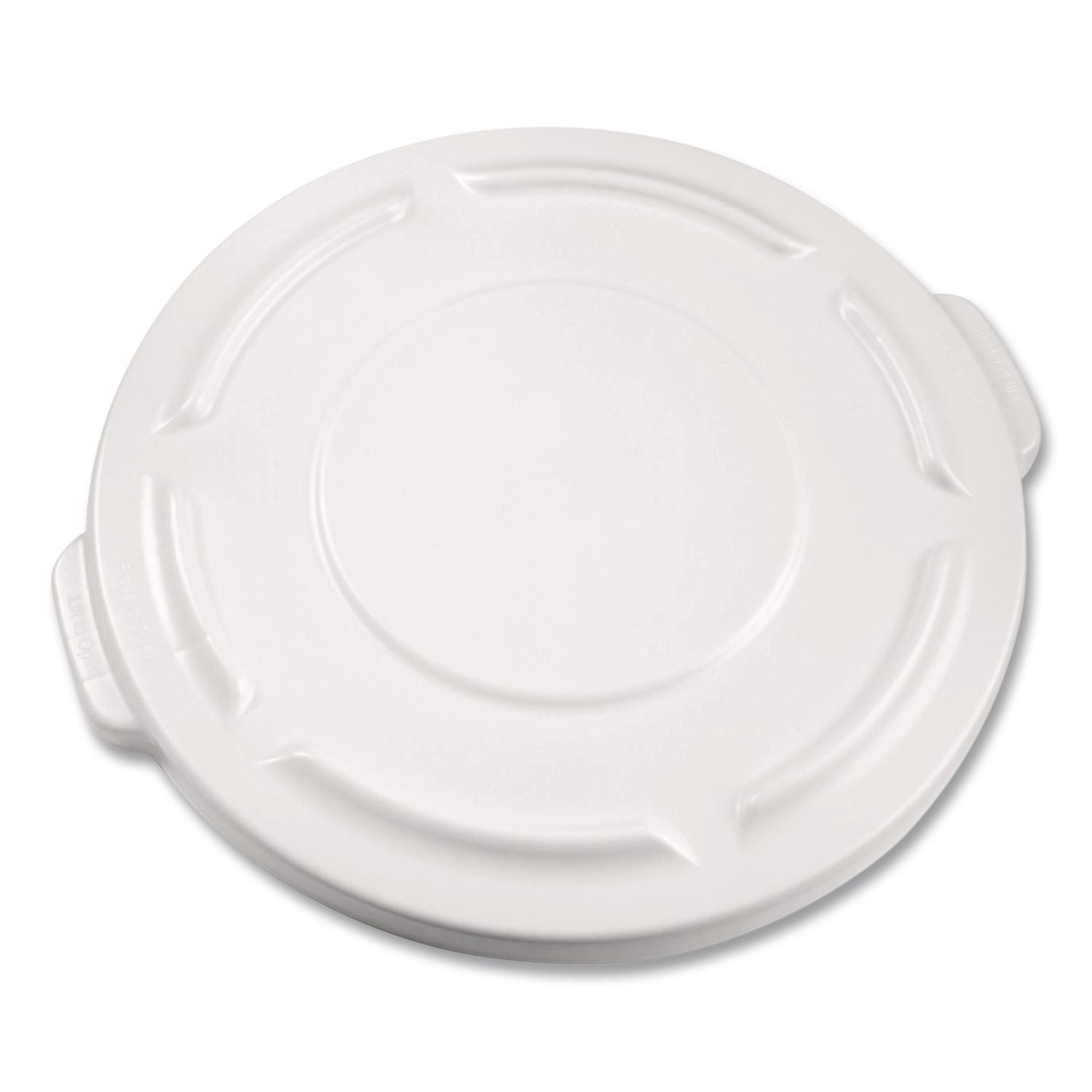 BRUTE Self-Draining Flat Top Lids, 19.88" Diameter X 1.8"H, White