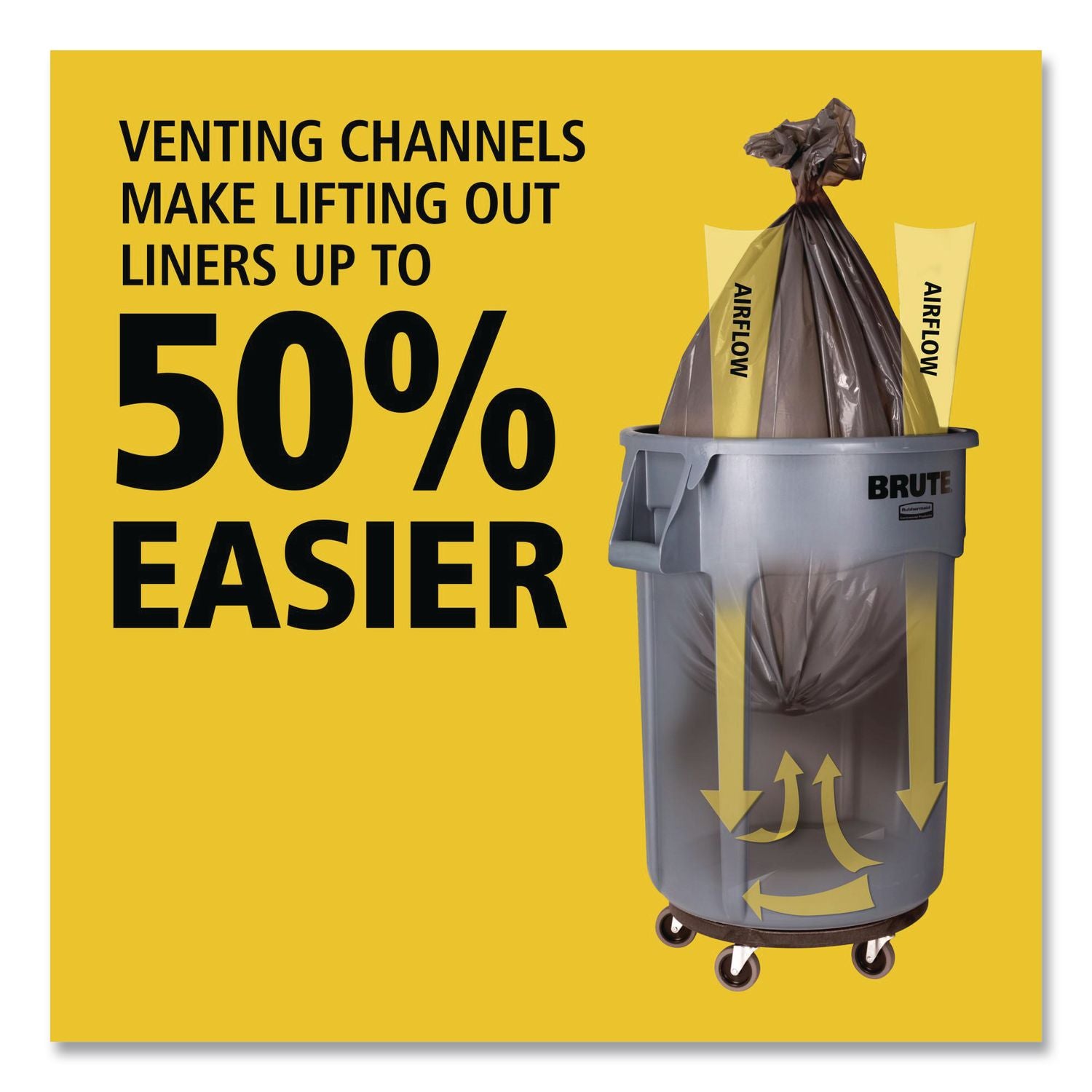 Vented Round BRUTE Container, 20 Gal, Resin, Dark Green