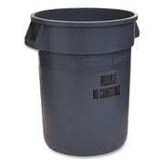 Food Handling BRUTE Container, 32 Gal, Resin, Gray