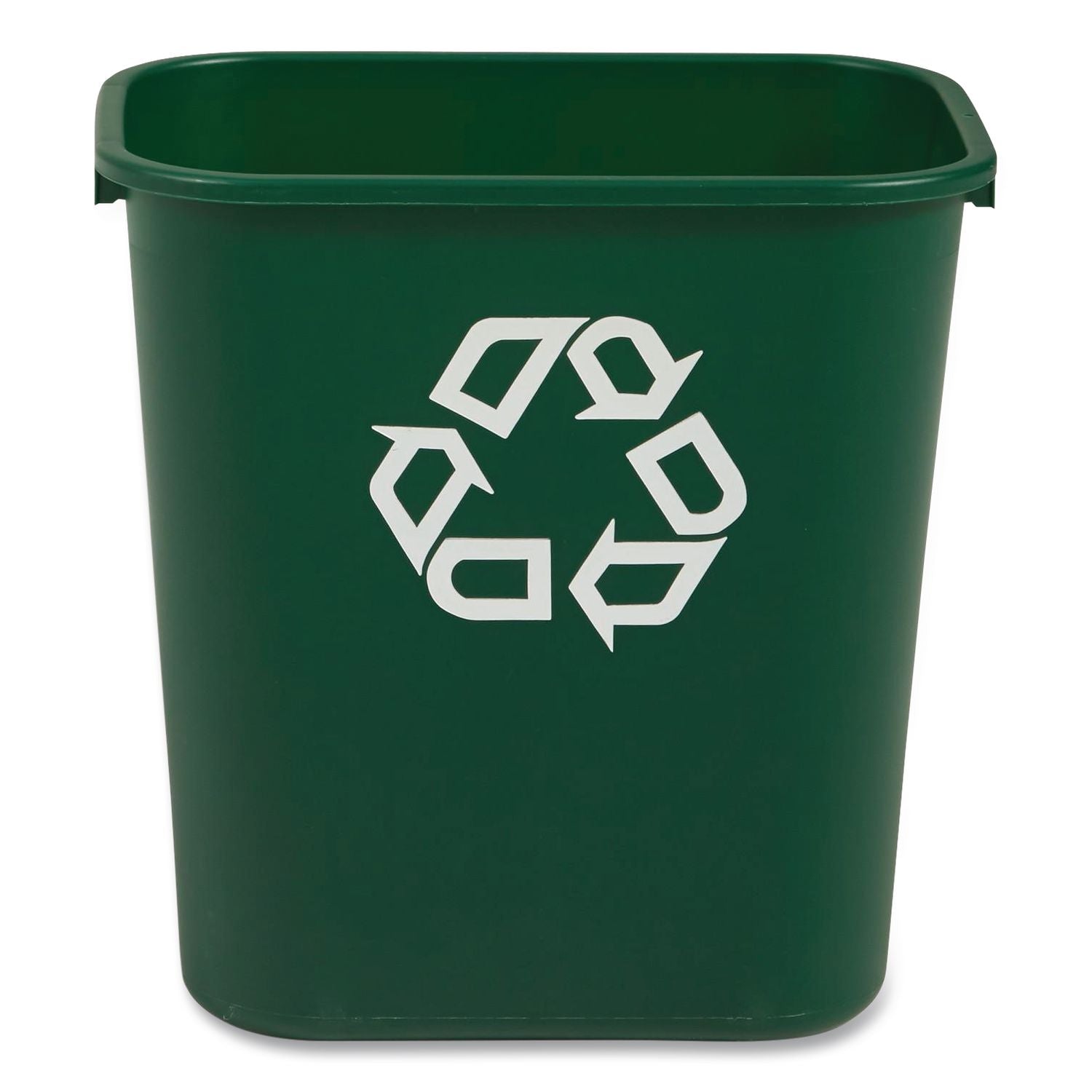 Deskside Recycling Container, 28 Qt Resin, Green
