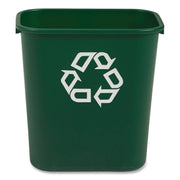 Deskside Recycling Container, 28 Qt Resin, Green