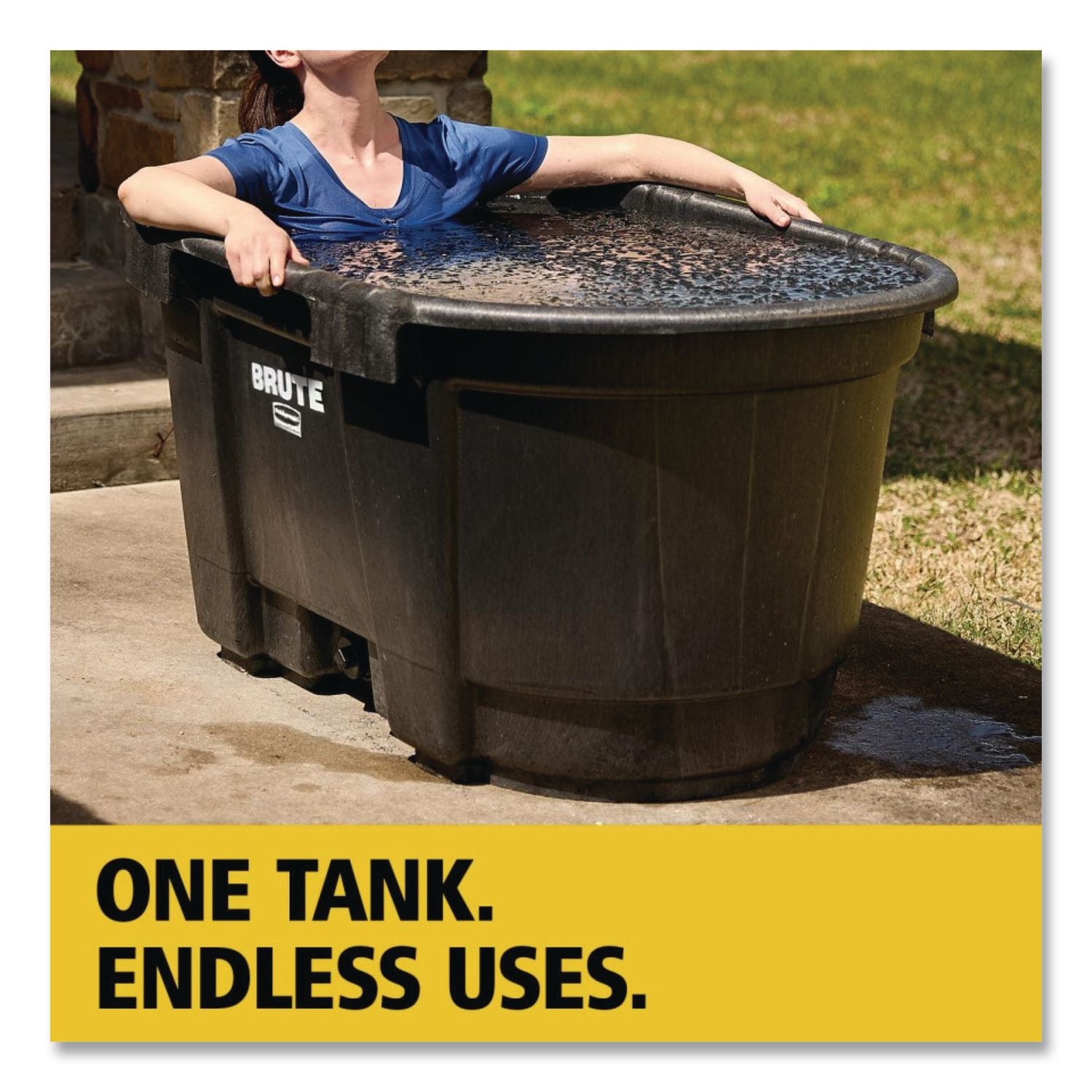Brute Stock Tank, 100 Gal, Black